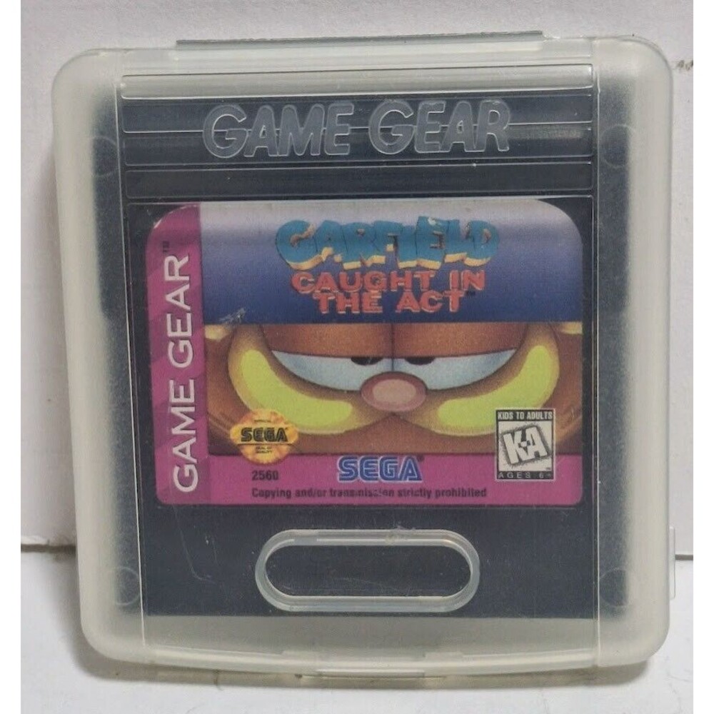 1995 SEGA GAME GEAR GARFIELD CAUGHT IN THE ACT & OEM CASE TESTED WORKING